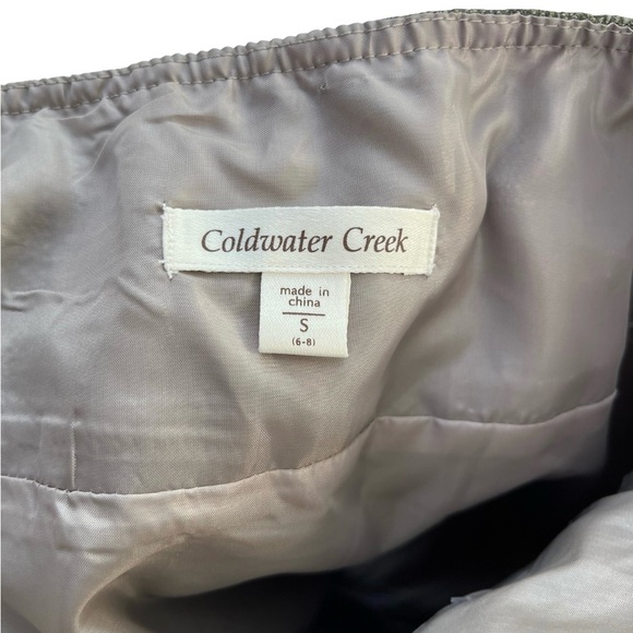 Coldwater Creek S Midwestern Boho Geometric Earthy Tweed A-Line Midi Skirt - Picture 3 of 7